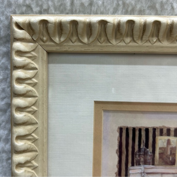 C Winterle Olson set of 2 bathroom framed decor cream color 10.5" Mervyn's - Picture 5 of 14